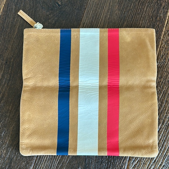 Clare V Tan and Red Striped Clutch - Picture 3 of 3